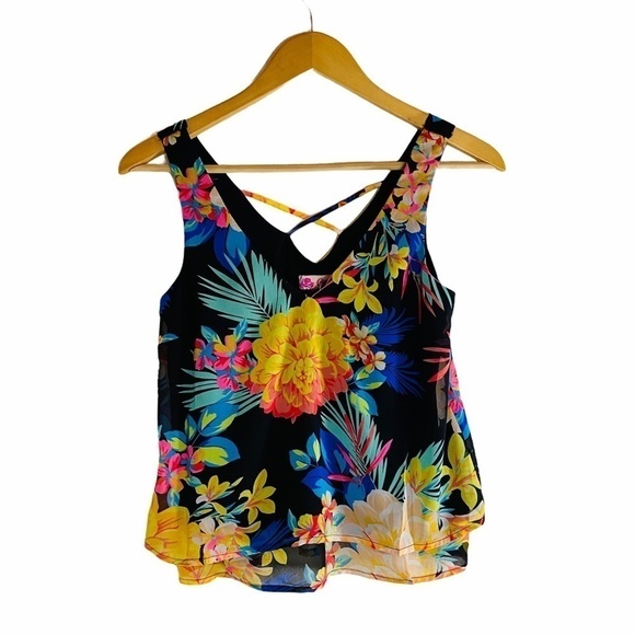 💥HP💥💥Candies Floral Sleeveless Crop Top Sz: XS - Picture 1 of 5